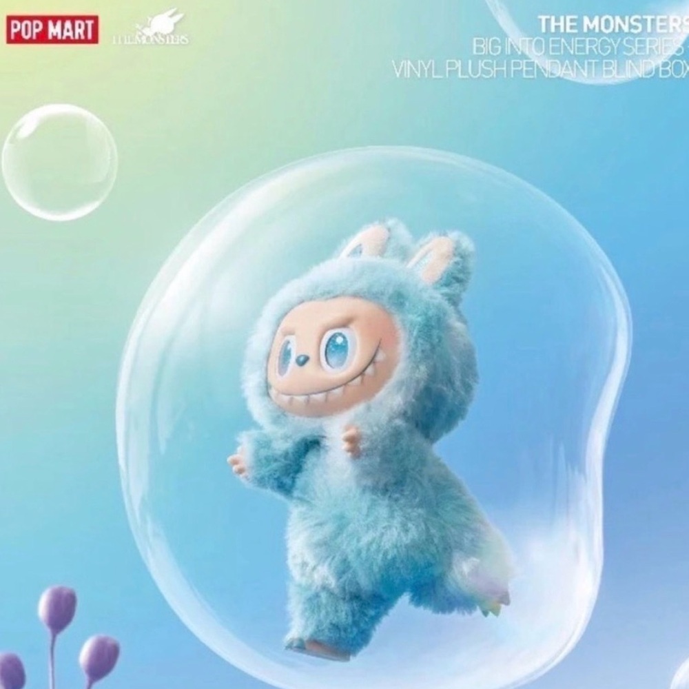 REAL blue Big Into Energy Labubu, from Pop-Mart.